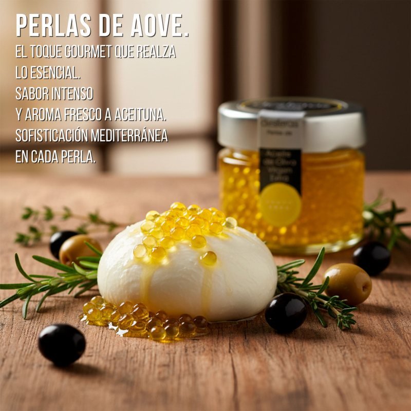 Perlas de aceite en uso culinario